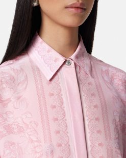 Chemises Et Tops | Versace Chemise Barocco En Soie