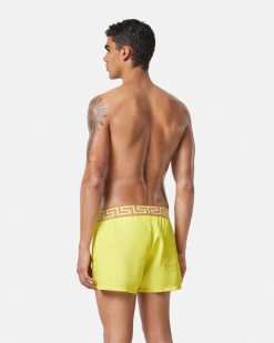 Maillots De Bain | Versace Short De Bain A Bordure Greca