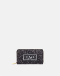 Portefeuilles | Versace Portefeuille Long En Jacquard Barocco