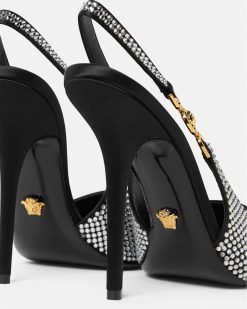 Medusa '95 | Versace Medusa '95 Slingbacks Avec Cristaux 110 Mm