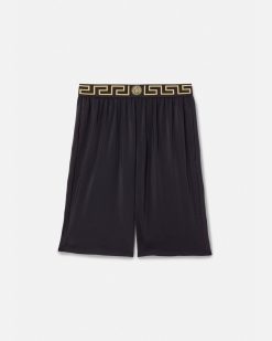 Maillots De Bain | Versace Short De Surf Long A Bordure Greca