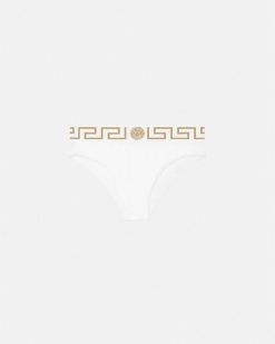 Soutiens-Gorge Et Slips | Versace Slip A Bordure Greca