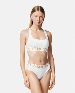 Soutiens-Gorge Et Slips | Versace Slip A Bordure Greca