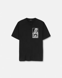 T-Shirts Et Polos | Versace T-Shirt Versace Palmette