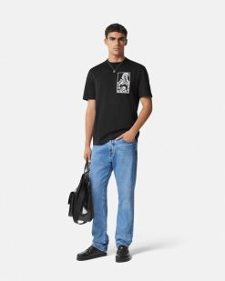 T-Shirts Et Polos | Versace T-Shirt Versace Palmette