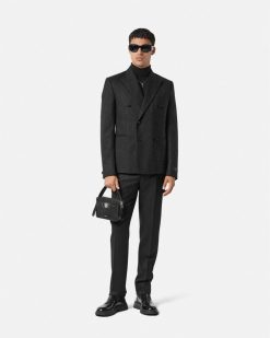 Blazers Et Costumes | Versace Blazer En Lurex A Double Boutonnage Barocco