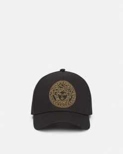 Chapeaux Et Casquettes | Versace Casquette De Baseball Medusa Cloutee