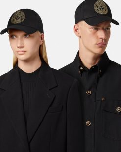 Chapeaux Et Casquettes | Versace Casquette De Baseball Medusa Cloutee