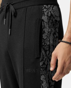 Pantalons Et Shorts | Versace Pantalon En Maille Jacquard Barocco