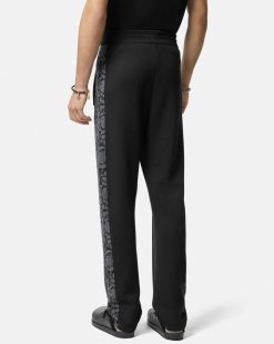 Pantalons Et Shorts | Versace Pantalon En Maille Jacquard Barocco