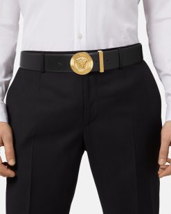 Ceintures | Versace Ceinture En Cuir Medusa Biggie