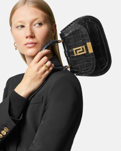 Greca Goddess | Versace Mini Sac Greca Goddess Aspect Croco