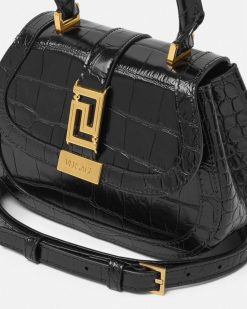 Greca Goddess | Versace Mini Sac Greca Goddess Aspect Croco