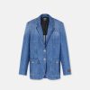 Denim | Versace Blazer Oversize Ajuste En Jean