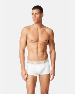 Boxers | Versace Lot De Trois Boxers Adherents A Bordure Greca