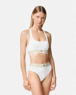 Soutiens-Gorge Et Slips | Versace Brassiere Decolletee A Bordure Greca