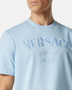 T-Shirts Et Polos | Versace T-Shirt Versace Milano Stamp