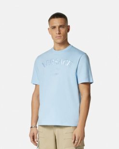 T-Shirts Et Polos | Versace T-Shirt Versace Milano Stamp