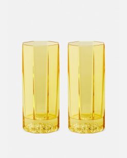 Verres Et Coupes | Versace Lot 2 Grands Verres Medusa Lumiere Rhapsody