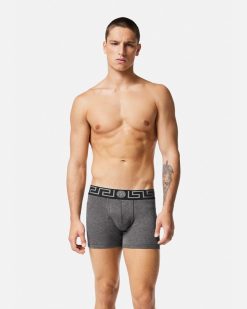 Boxers | Versace Boxer Long A Bordure Greca