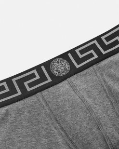 Boxers | Versace Boxer Long A Bordure Greca