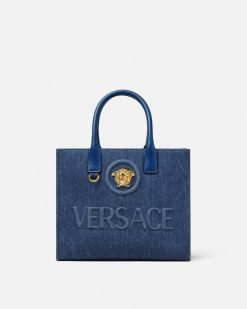 La Medusa | Versace Petit Fourre-Tout En Denim La Medusa