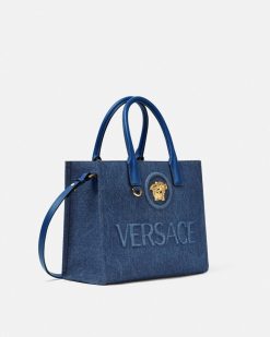 La Medusa | Versace Petit Fourre-Tout En Denim La Medusa