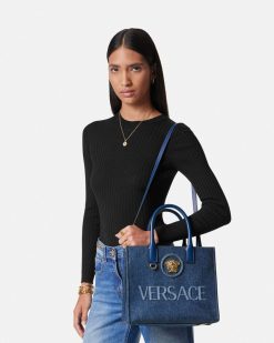 La Medusa | Versace Petit Fourre-Tout En Denim La Medusa