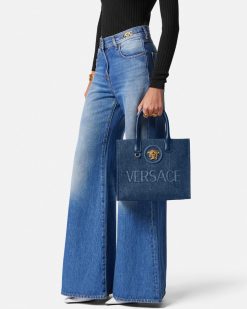 La Medusa | Versace Petit Fourre-Tout En Denim La Medusa