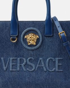 La Medusa | Versace Petit Fourre-Tout En Denim La Medusa