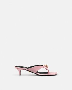 Gianni Ribbon | Versace Gianni Ribbon Mules En Satin 45 Mm