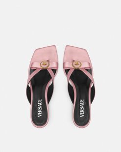 Gianni Ribbon | Versace Gianni Ribbon Mules En Satin 45 Mm