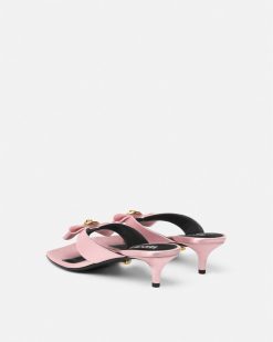 Gianni Ribbon | Versace Gianni Ribbon Mules En Satin 45 Mm