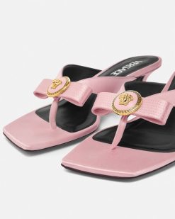 Gianni Ribbon | Versace Gianni Ribbon Mules En Satin 45 Mm