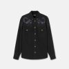 Denim | Versace Surchemise En Denim Ornementee Barocco