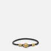 Bracelets | Versace Bracelet Medusa Biggie En Cuir Tresse