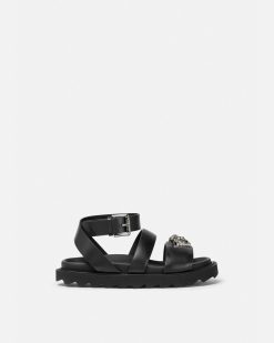 Chaussures | Versace Sandales La Medusa Kids En Cuir