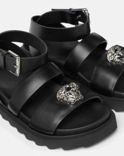 Chaussures | Versace Sandales La Medusa Kids En Cuir