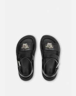 Chaussures | Versace Sandales La Medusa Kids En Cuir