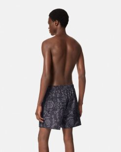 Maillots De Bain | Versace Short De Surf Reversible Barocco