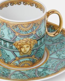 Cafe Et The | Versace Tasse Et Soucoupe Scala Del Palazzo Verde