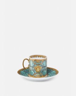 Cafe Et The | Versace Tasse Et Soucoupe Scala Del Palazzo Verde