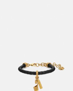 Bracelets | Versace Bracelet En Cuir Tresse Aevitas