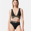 Maillots De Bain | Versace Bas De Bikini Taille Haute A Bordure Greca