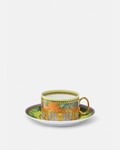 Cafe Et The | Versace Tasse A The Et Soucoupe Jungle Animalier