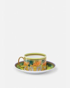 Cafe Et The | Versace Tasse A The Et Soucoupe Jungle Animalier