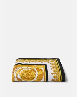 Linge De Bain | Versace Serviette De Plage Crete De Fleur