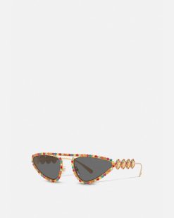 Lunettes De Soleil | Versace Lunettes De Soleil Signature Medusa Crystal