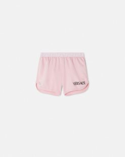 Vetements | Versace Short Kids A Bordure Greca Avec Cristaux