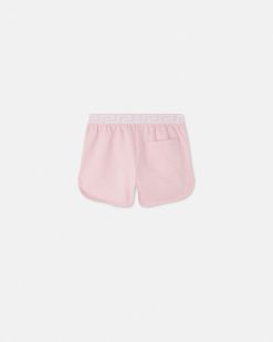 Vetements | Versace Short Kids A Bordure Greca Avec Cristaux